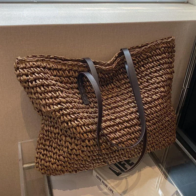 Luxury Bags On Sales - PU Luxury Designกระเป๋าสะพายทอผ้าเย็บกระเป๋าแฟชั่นสุภาพสตรีลดราคา 2025 แฟชั่นกระเป๋าสะพายไหล่ความจุขนาดใหญ่