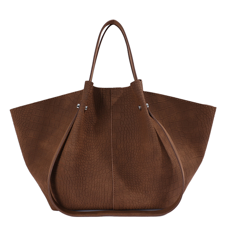 Luxury Bags Tote - กระเป๋าโท้ทหนังลายจระเข้สุดหรูสำหรับผู้หญิง กระเป๋าสะพายไหล่ดีไซน์เนอร์ขนาดใหญ่ จุของได้เยอะ กระเป๋าถือทรงกว้างสง่างาม