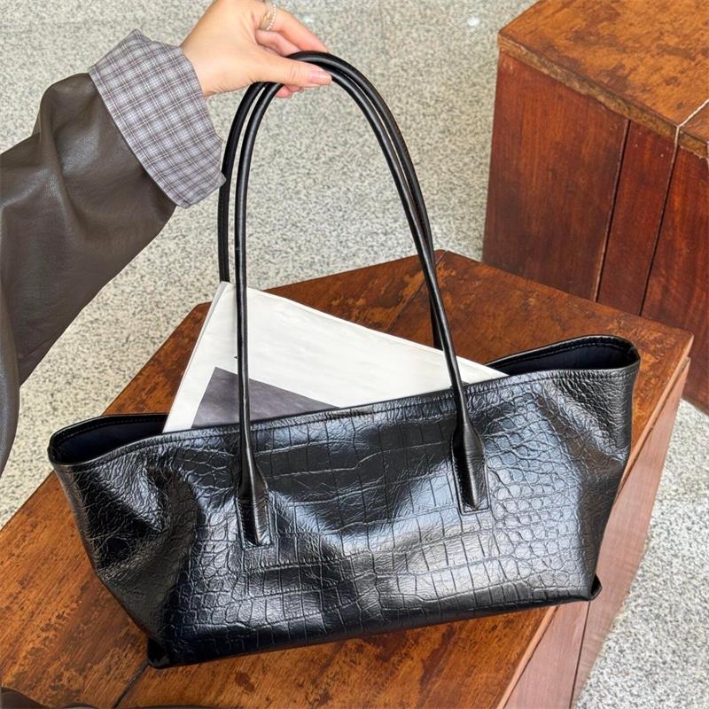 กระเป๋าถือหนัง PU นุ่มลายจระเข - Luxury Bags Tote บทวิจารณ์และราคา